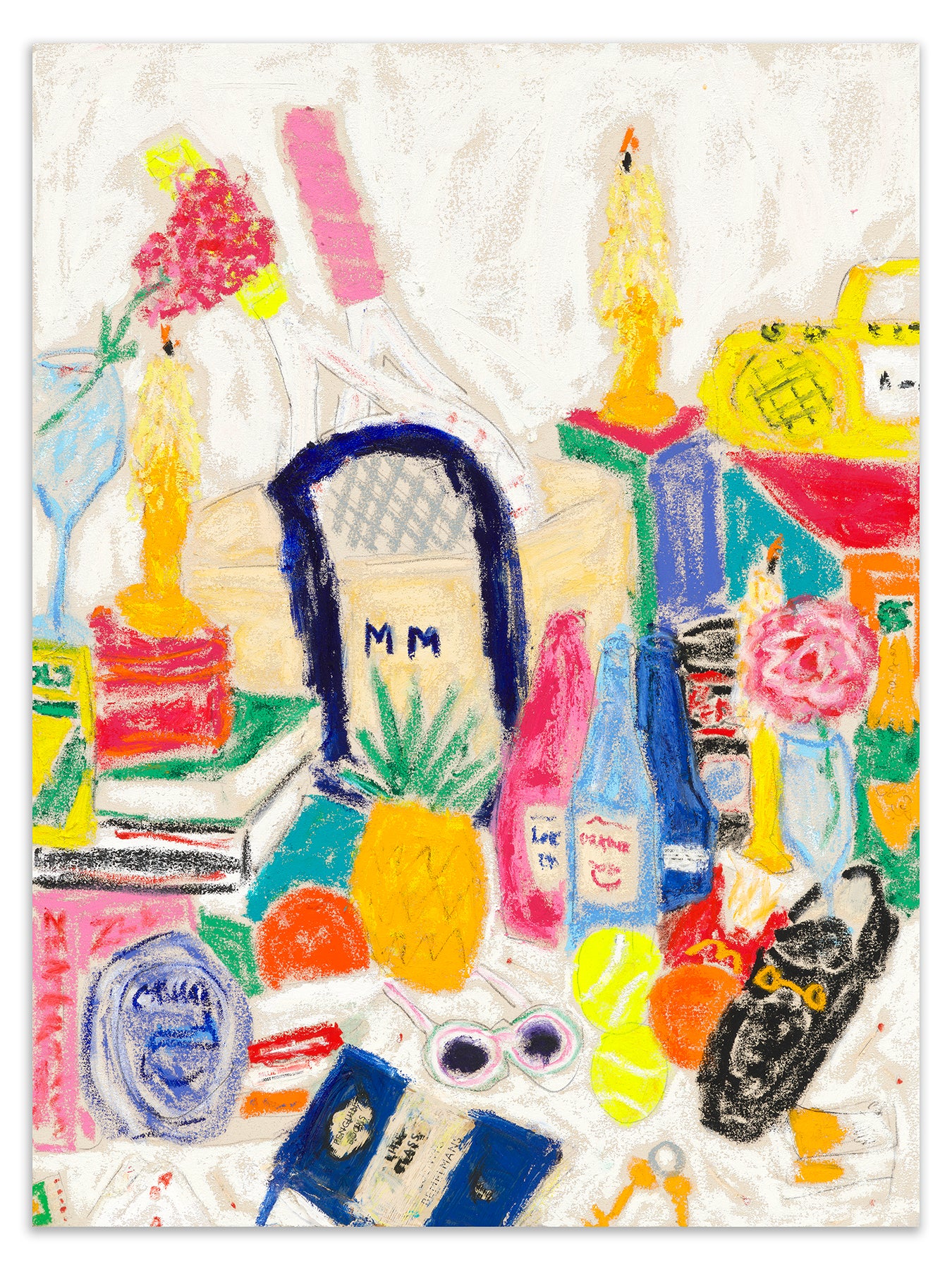 Michael McGregor - limited edition print of colorful still life in oil stick and pastel
