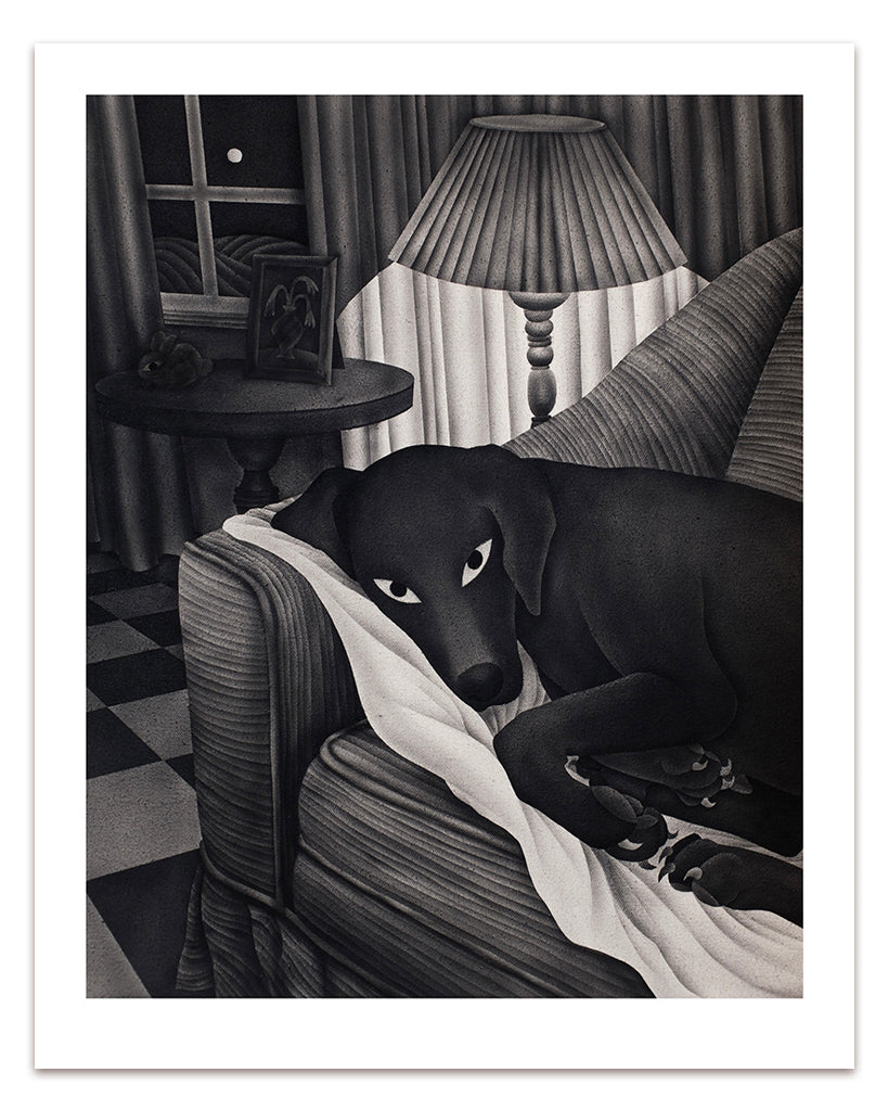Angela Fang Zirbes - "Dog on Couch" print