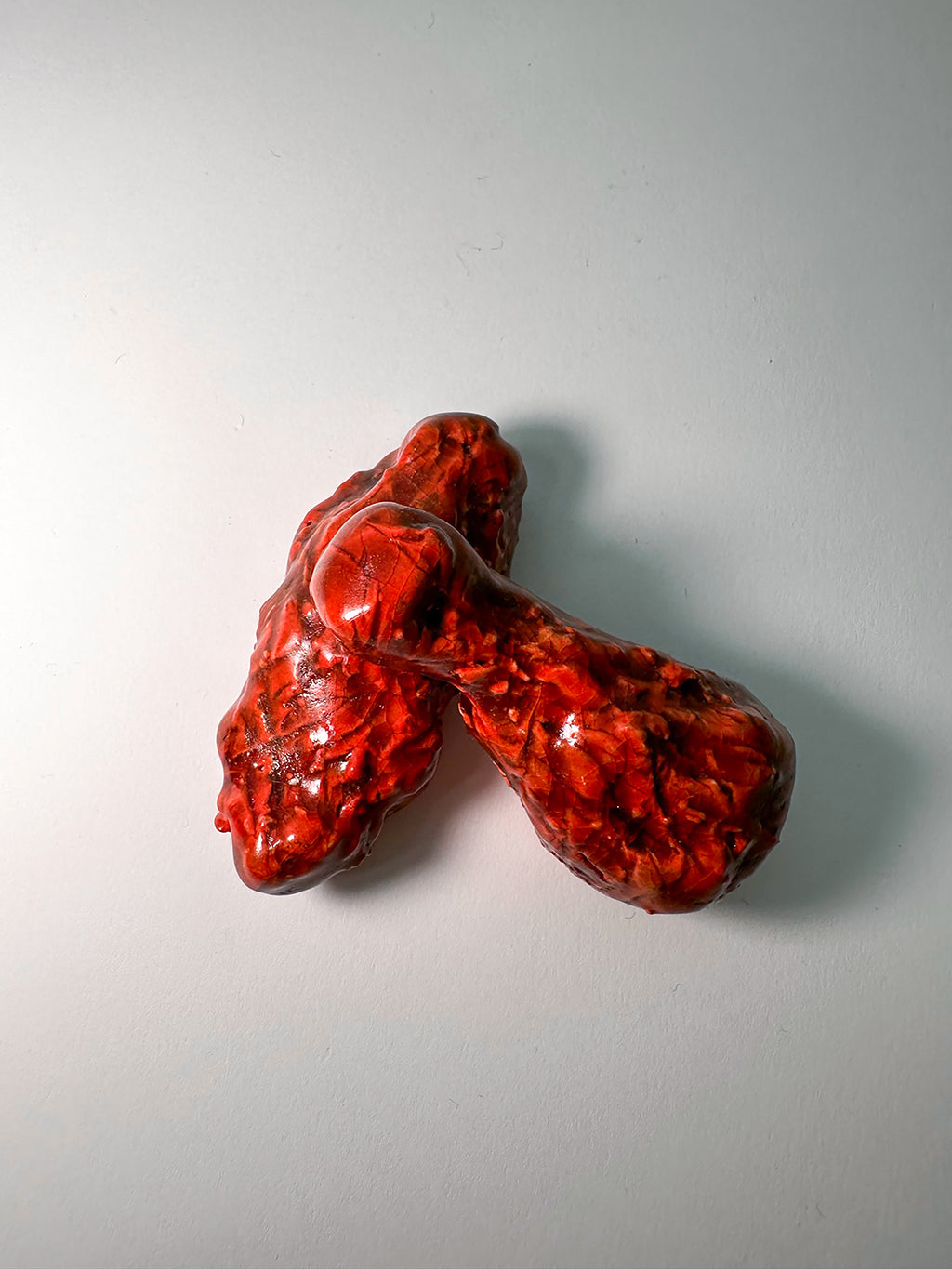 Ceramic sculpture of chicken wings