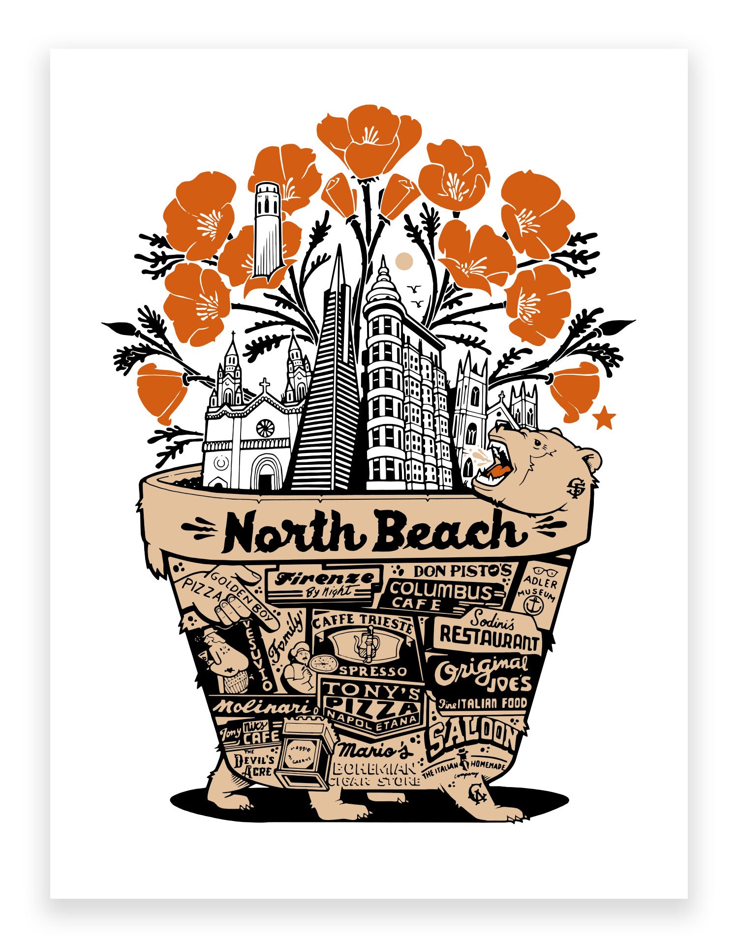 Jeremy Fish - "North Beach" Print